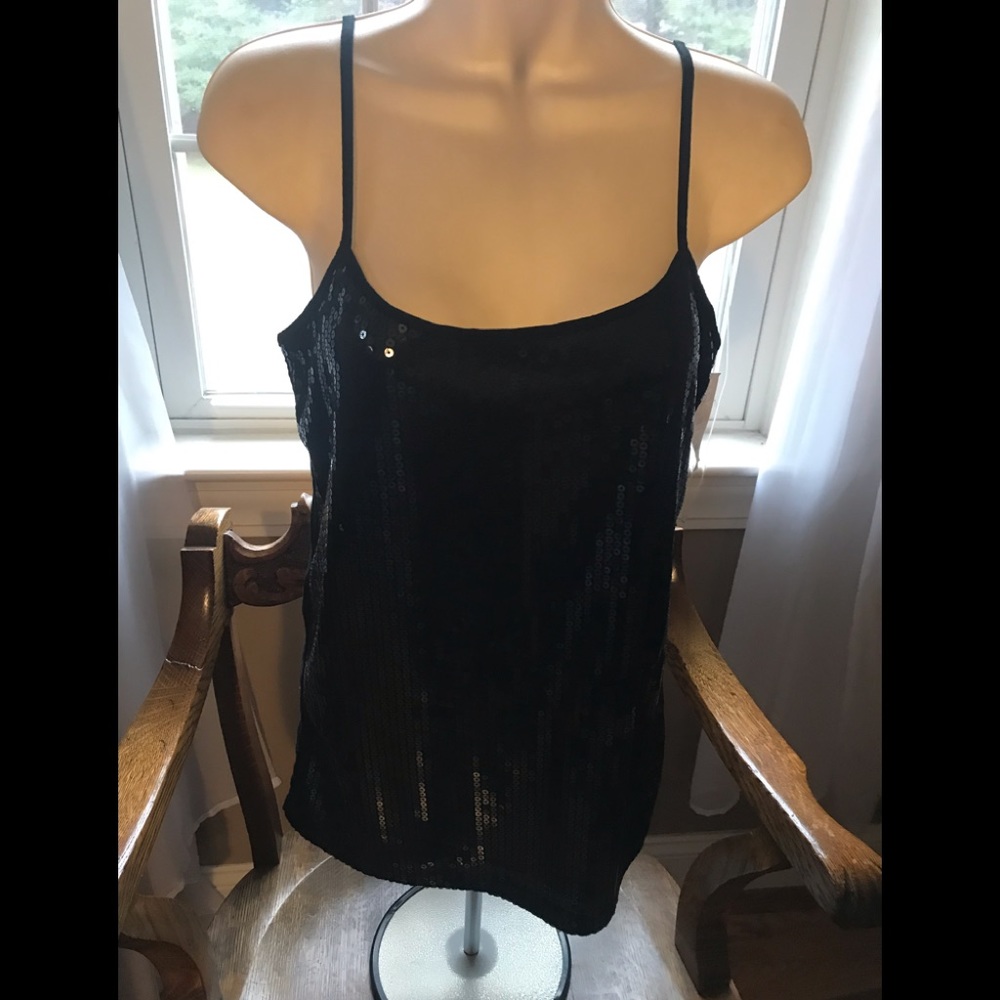 NWT - Loft Black sequin cami size Medium